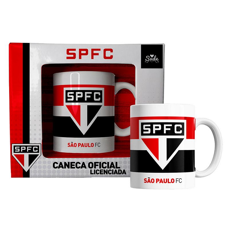 CANECA CERAMICA SAO PAULO 330ML SP001-CAN CANECA CERAMICA SAO PAULO, CANECA SAO PAULO, CANECA TIME FUTEBOL, CANECA CERAMICA, SAO PAULO Times de Futebol