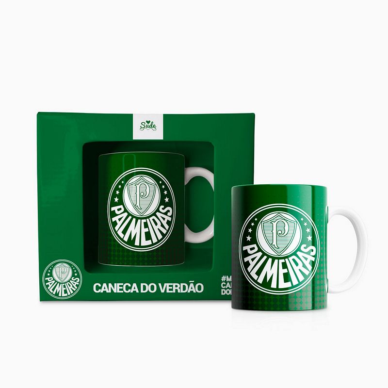 CANECA CERAMICA PALMEIRAS 330ML PAL002-CAN CANECA CERAMICA PALMEIRAS, CANECA PALMEIRAS, CANECA TIME FUTEBOL, CANECA CERAMICA, PALMEIRAS Times de Futebol