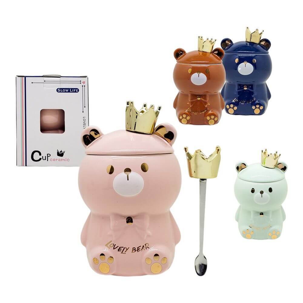 CANECA 3D URSO 450ML BM362381 CANECA CERAMICA URSO 450ML BM362381, VASO CANECA, CANECA DE GATINHO, CANECA DE GATO, VASO DE GATO, VASO DE GATINHO Cozinha