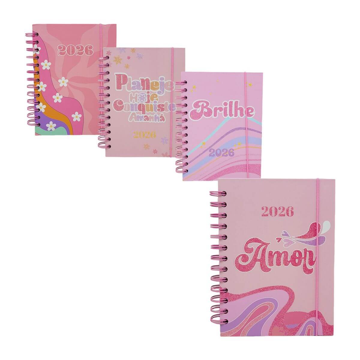AGENDA 2026 137X187MM 336FLS DV80568 AGENDA 2026 137X187MM 336FLS DV80568, AGENDA, AGENDA 2026, AGENDA 300 FOLHAS, AGENDA ROSA, AGENDA GLITTER, PAPELARIA, ESCOLA Material Escritório