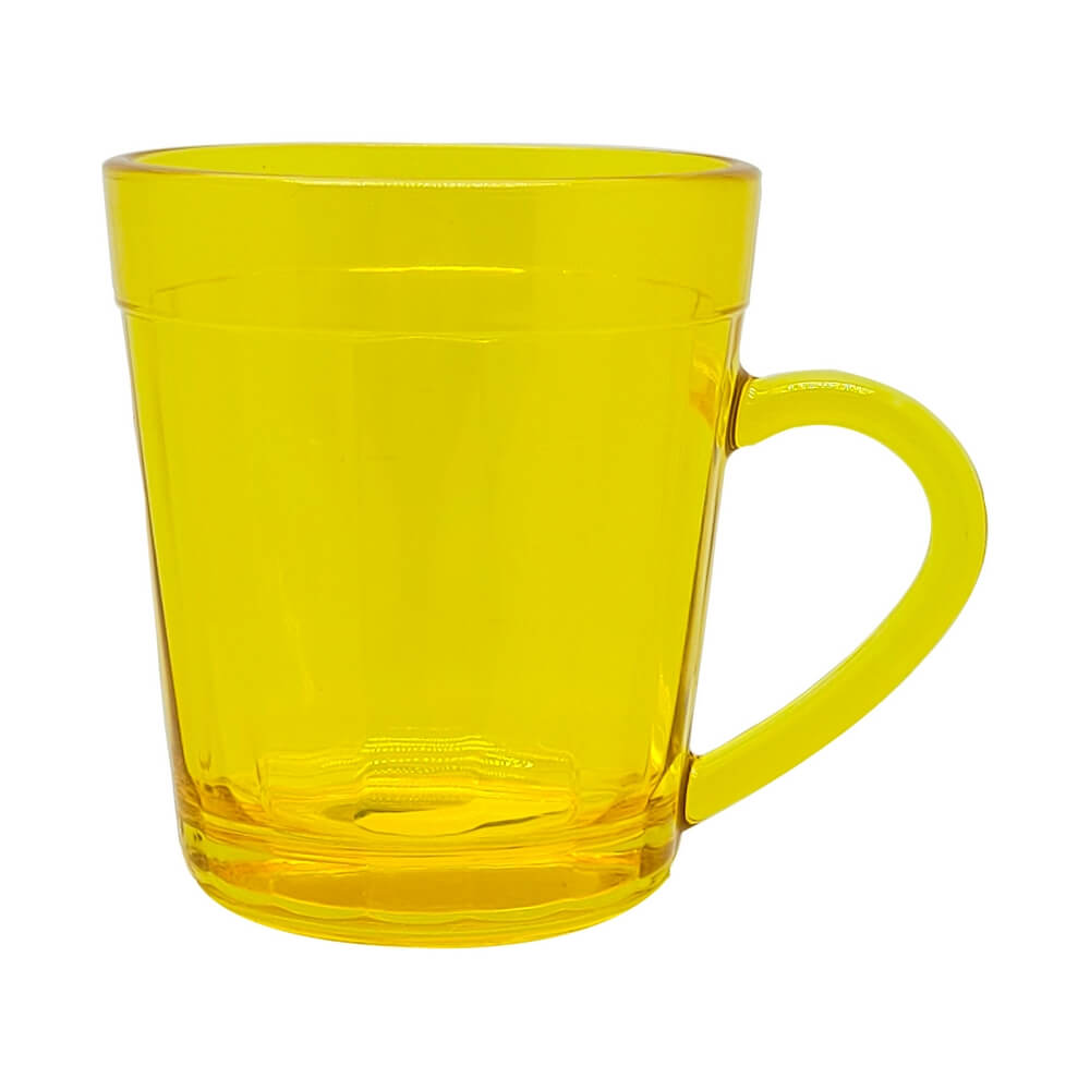 CANECA DE VIDRO COLORIDO 270ML AMARELA 5910026 CANECA MUG AMARELA 270ML 5910026, CANECA MUG AMARELA 270ML, CANECA MUG AMARELA, CANECA AMARELA COM ALCA, CANECA VIDRO COM ALCA, CANECA COM ALCA, CANECA VIDRO, CANECA Cozinha