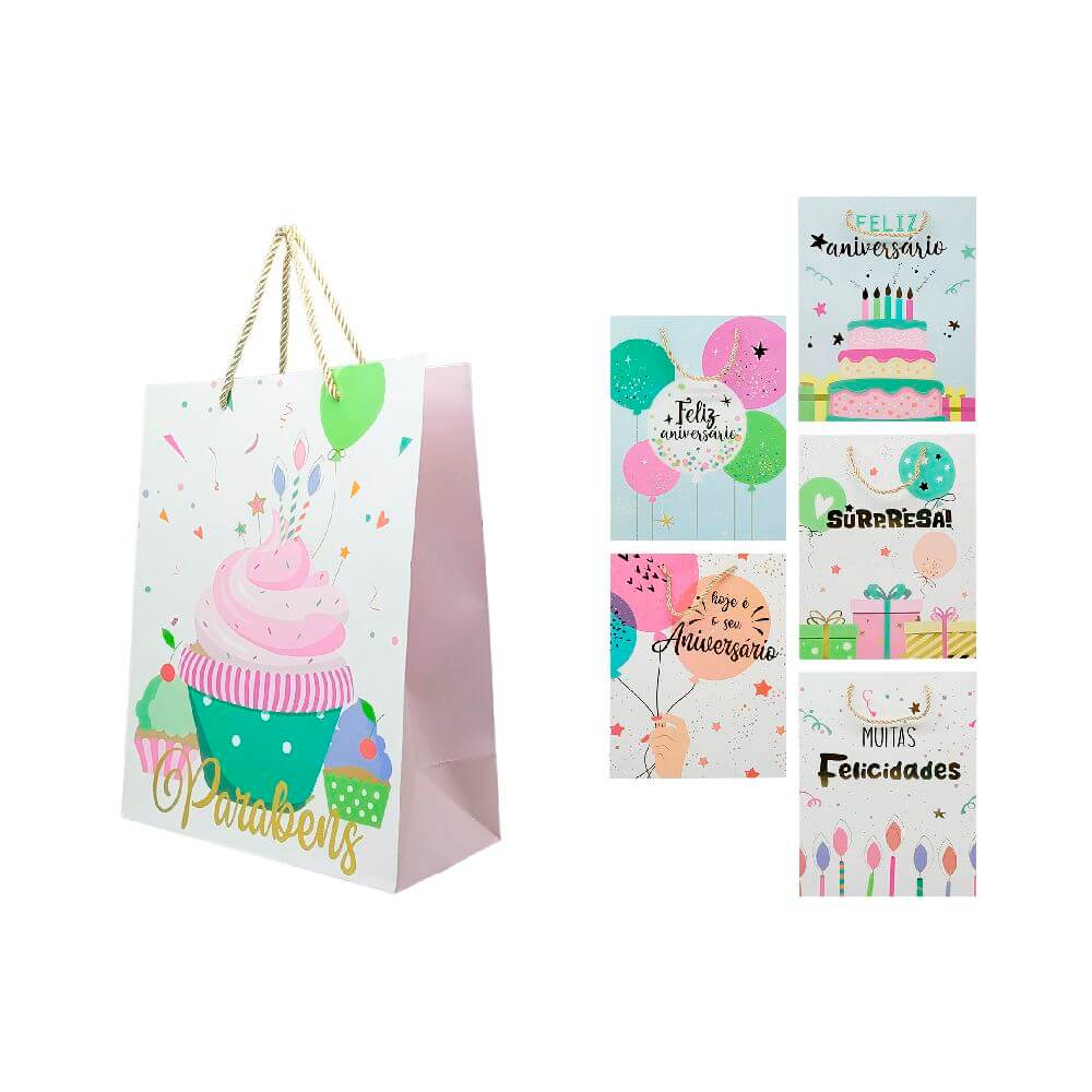 SACOLA P/ PRESENTE SAC0107 24X31X12CM SACOLA P/ PRES. 24X31X12CM SAC0107, SACOLA, SACOLA PRESENTE, SACOLA DECORADA, SACOLA COLORIDA, SACOLA PAPEL, SACOLA ANIVERSARIO Decoracao e Presentes