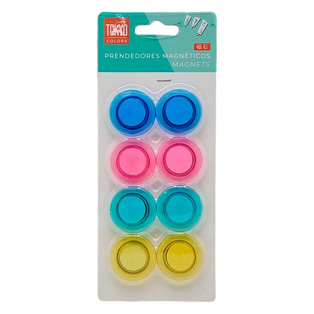 IMAS MAGNETICOS C/ 8PCS IMA0009 PRENDEDORES MAGNETICOS IMA0009, PRENDEDOR MAGNETICO, CONJUNTO PRENDENDORES MAGNETICOS, IMA, DECORACAO Cozinha