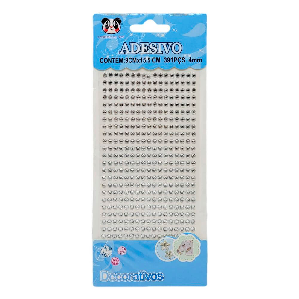 ADESIVO STRASS BRANCO 4MM DIA-BR-4 CARTELA ADESIVO STRASS DIA-BR-4, CARTELA DE ADESIVOS, STRASS, STRASS ADESIVO, CARTELA STRASS ADESIVO Material Escolar e Papelaria