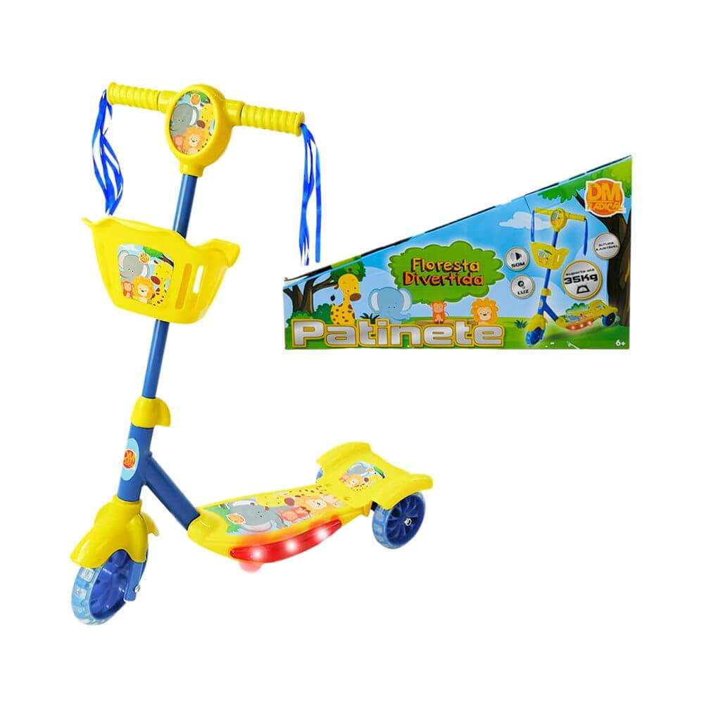 PATINETE FLORESTA DIVERTIDA DMR6176 PATINETE FLORESTA DIVERTIDA DMR6176, PATINETE, PATINETE INFANTIL, PATINETE ANIMAIS, PATINETE FLORESTA, PATINETE FLORESTA DIVERTIDA, PATINETE COM LUZ, PATINETE 35KG, PATINETE COM CESTA Brinquedos