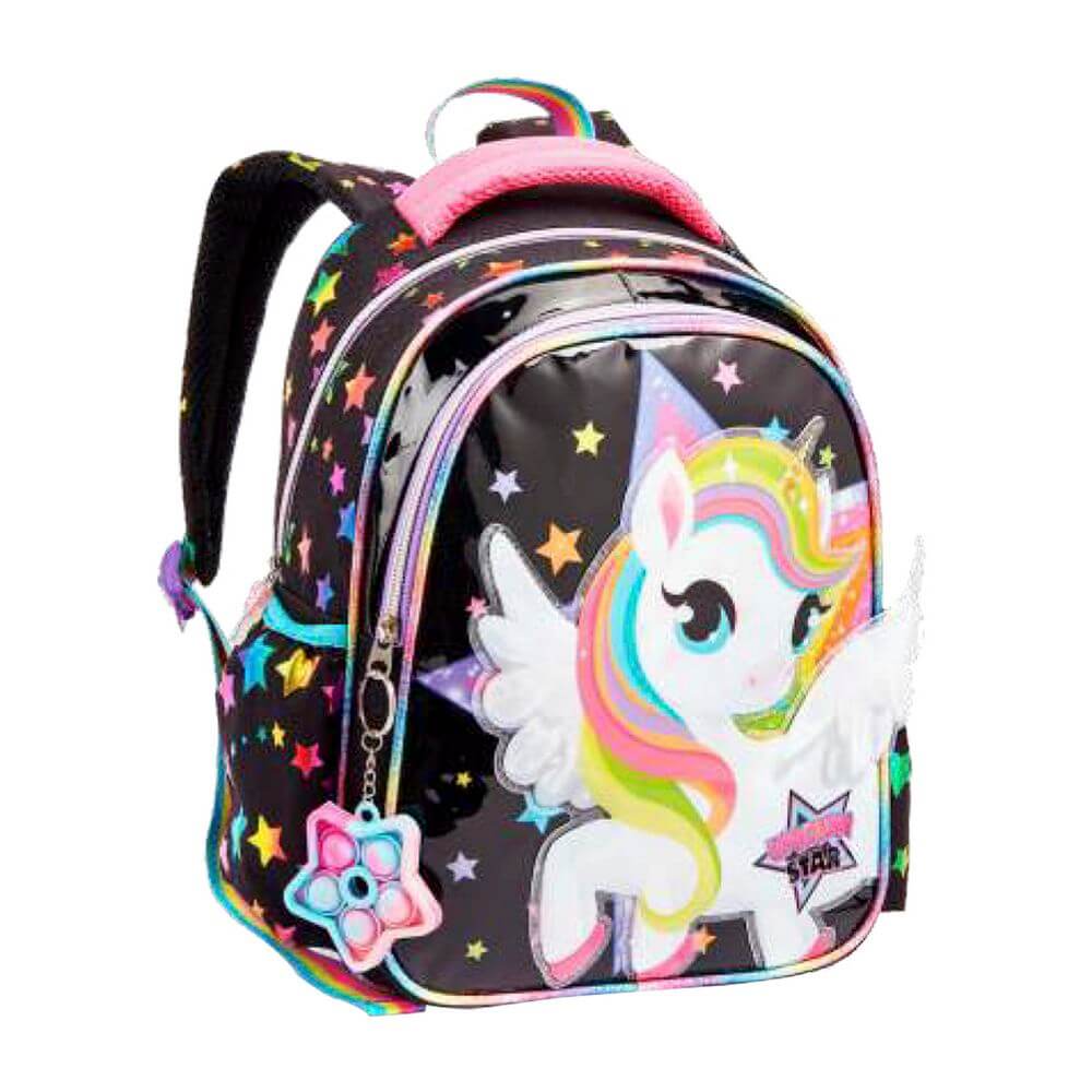 MOCHILA INFANTIL P/ COSTAS FEM. UNICORN STAR DL1717 MOCHILA P/ COSTAS UNICORN STAR DL1717, MOCHILA, MOCHILA PARA AS COSTAS, MOCHILA INFANTIL, MOCHILA UNICORN STAR, MOCHILA UNICORNIO, ESCOLA Material Escolar e Papelaria