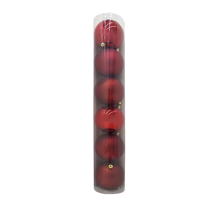 BOLA DE NATAL TUBO C/6 8CM TD101-1VM ENFEITE NATAL BOLINHAS VERMELHAS, BOLA ARVORE NATAL VERMELHA, ENFEITE NATAL BOLA, ENFEITE BOLAS NATALINAS, ENFEITE BOLA DECORATIVA NATAL, ENFEITE BOLA DECORADA NATAL, ENFEITE BOLAS ARVORE NATAL, BOLA NATAL GLITTER, BOLA NATAL ARVORE, ENFEITE NATAL BO Natal e Ano Novo