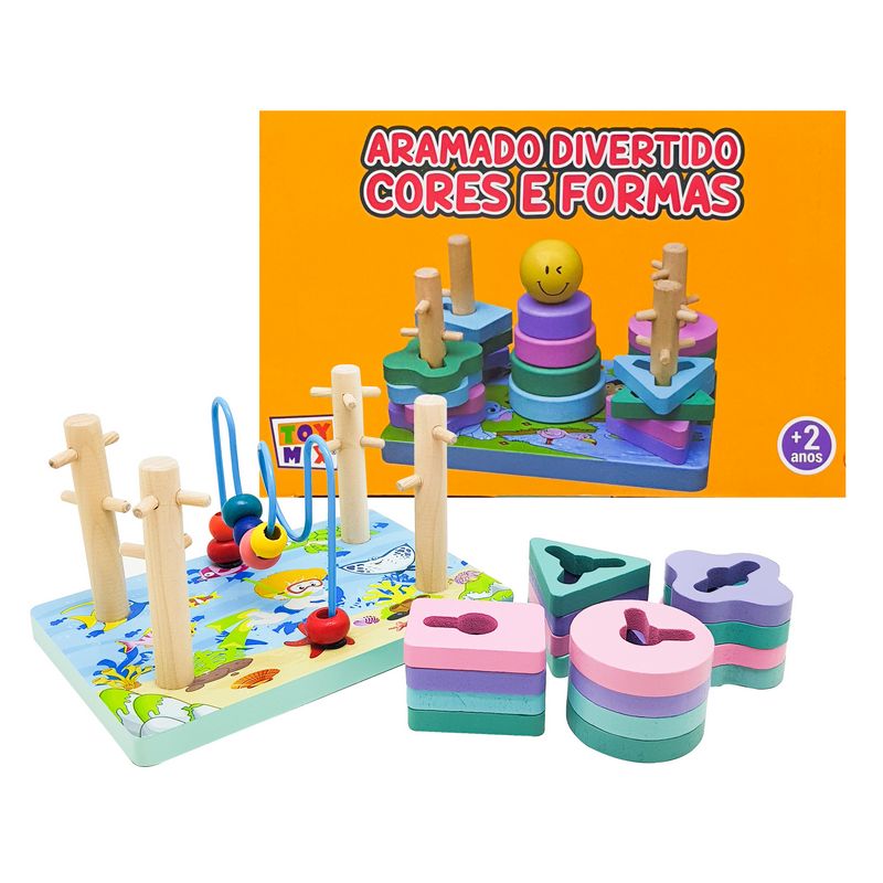 BRINQUEDO EDUCATIVO ARAMADO 12X18CM 0-336-18.99 ARAMADO DIVERTIDO 0-336-18.99, ARAMADO DIVERTIDO MADEIRA, ARAMADO DIVERTIDO, BRINQUEDO EDUCATIVO, JOGO EDUCATIVO, ARAMADO DIVERTIDO CORES E FORMAS Brinquedos