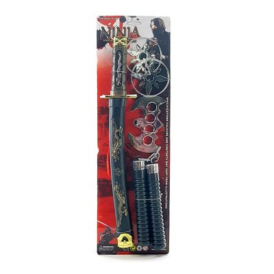 KIT HEROI ESPADA NINJA 50CM WB4317 ESPADA DE NINJA DE BRINQUEDO Brinquedos