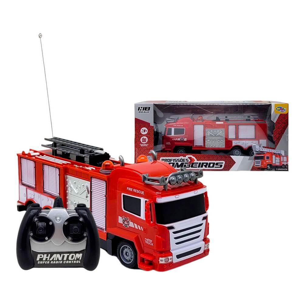 CARRO C/ CONTROLE BOMBEIRO 39X17CM WB11813 BOMBEIRO C/ CONTROLE WB11813, BOMBEIRO, BOMBEIRO COM CONTROLE, CAMINHAO DE BOMBEIRO, CONTROLE REMOTO, CARRO, CAMINHAO, BOMBEIRO COM CONTROLE REMOTO, BRINQUEDOS Brinquedos