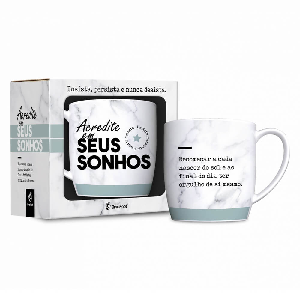 CANECA BRASFOOT 360ML SONHOS 11590 CANECA PORCE. 360ML ACRED SONHOS 11590, CANECA PORCELANA SONHOS, CANECA BRASFOOT SONHOS, CANECA SONHOS, CANECA PORCELANA, CANECA PRESENTE, CANECA Cozinha