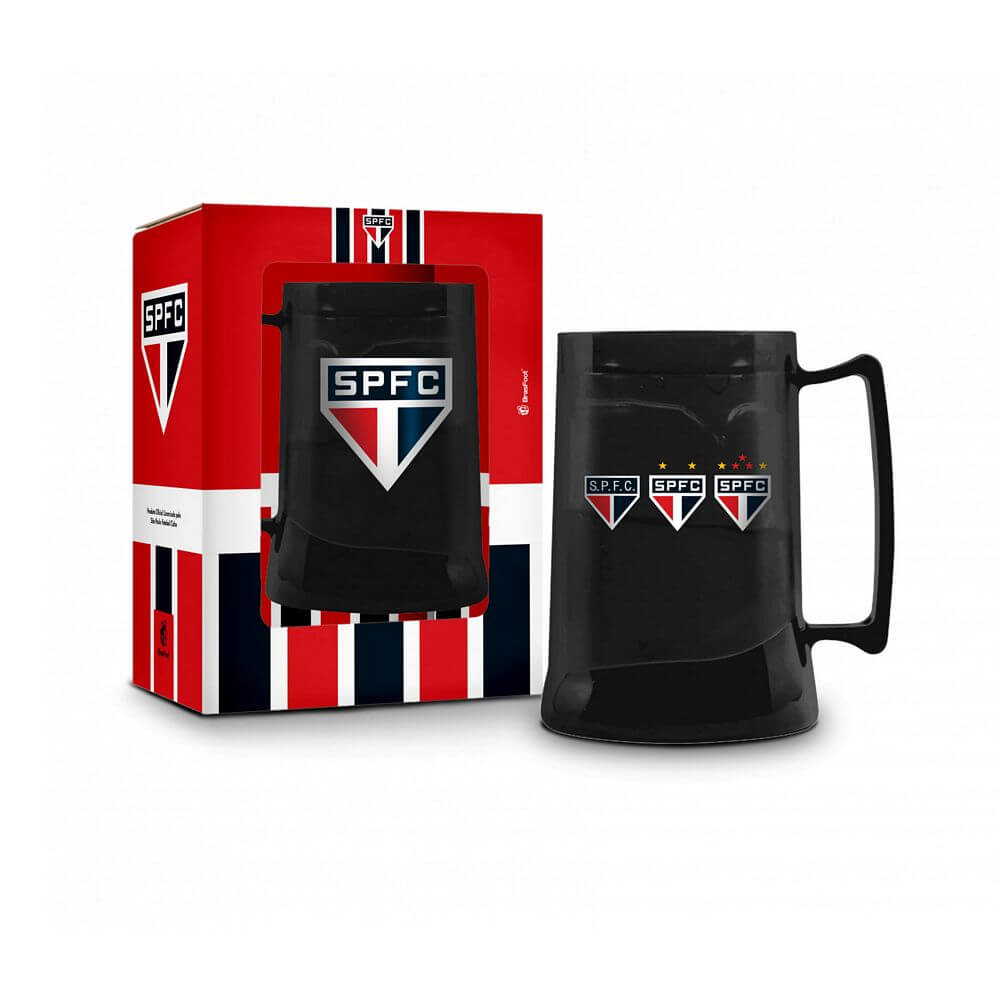 CANECA GEL 300ML SAO PAULO 12619 CANECA GEL 300ML SAO PAULO 12619, CANECA, GEL, SAO PAULO, SPFC, TIME, FUTEBOL, CONGELANTE, GELADA, BEBIDA Times de Futebol
