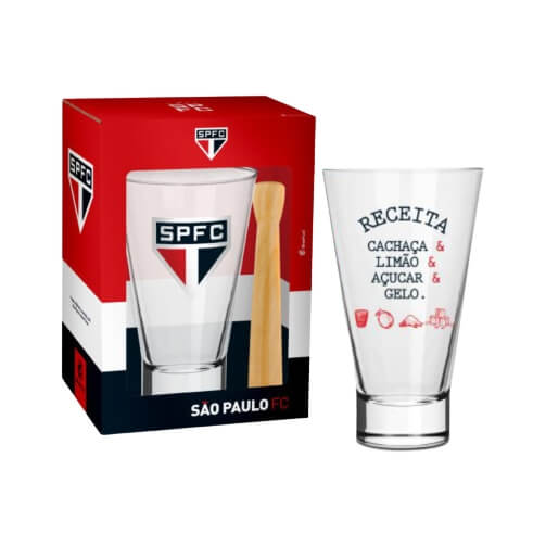 KIT CAIPIRINHA 2PCS SAO PAULO 12630 KIT CAIPIRINHA 2PCS SAO PAULO 12630, KIT CAPIRINHA SAO PAULO, KIT COPO SAO PAULO, COPO SAO PAULO, SAO PAULO, KIT CAIPIRINHA Times de Futebol