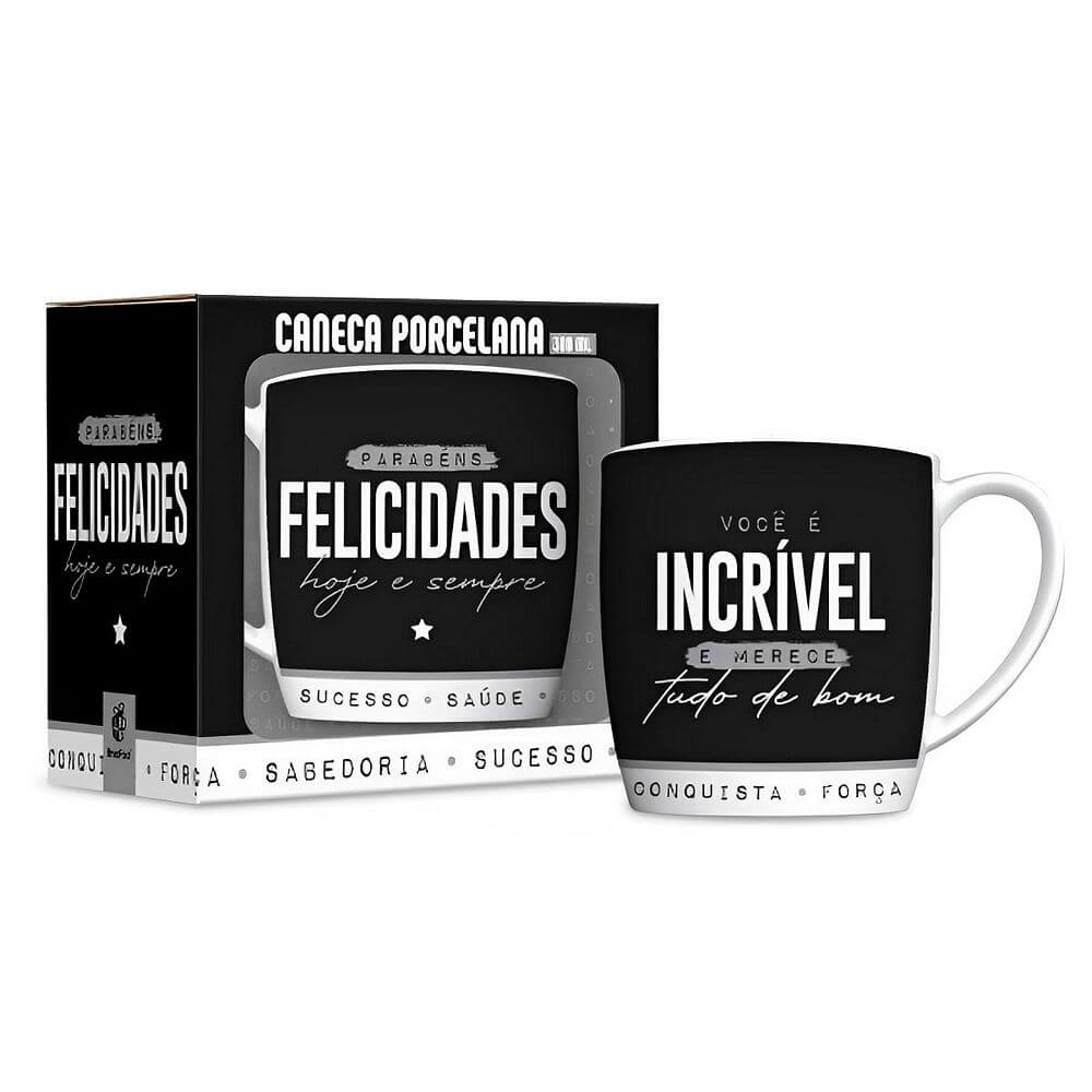 CANECA BRASFOOT 360ML PARABENS 13193 CANECA PORCE. 300ML PARABENS 13193, CANECA, CANECA PORCELANA, CANECA BRASFOOT, CANECA PORCELANA BRASFOOT, CANECA PORCELANA URBAN PARABENS FELICIDADES Cozinha