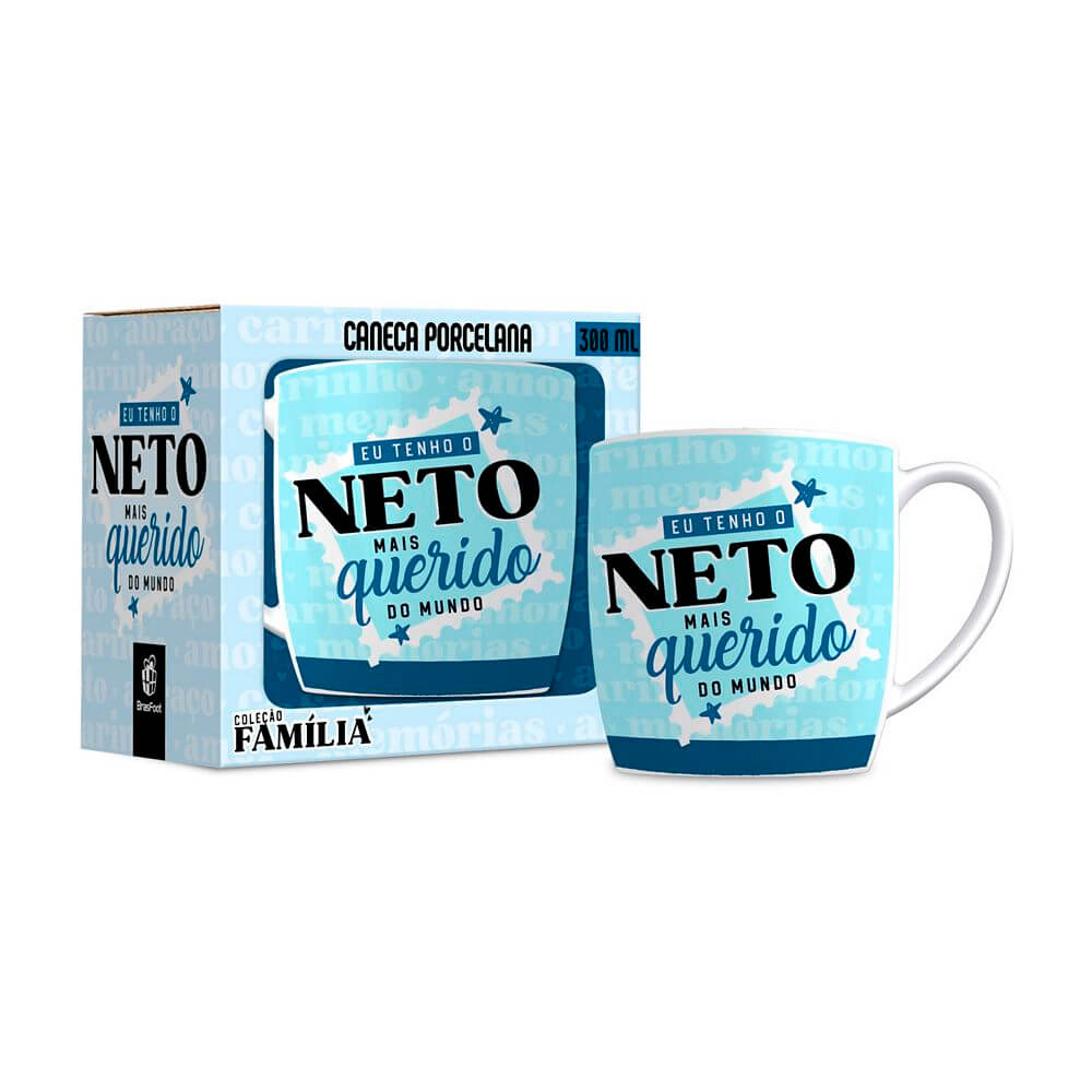 CANECA BRASFOOT 360ML MELHOR NETO 14119 CANECA PORCE. NETO 300ML 14119, CANECA, CANECA PORCELANA, CANECA NETO, CANECA 300ML, NETO MAIS QUERIDO, NETO Cozinha