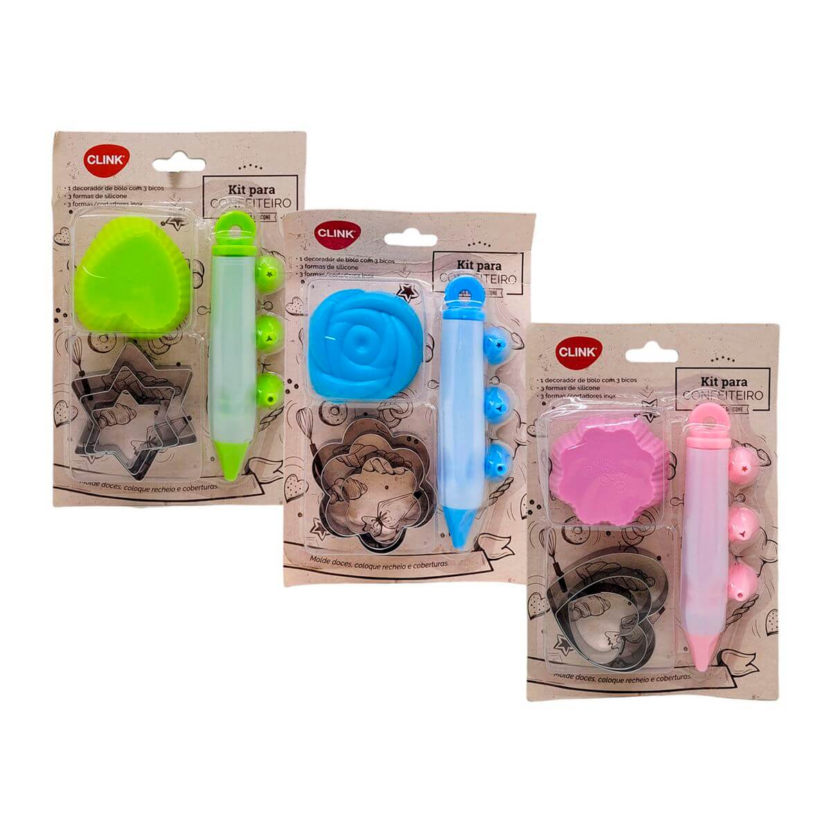 KIT CONFEITEIRO 7PCS 21X14CM CK4417 KIT P/ CONFEITEIRO 7PCS CK4417, KIT PARA CONFEITEIRO, FORMA, CORTADOR, DECORADOR, COZINHA, DOCE Cozinha