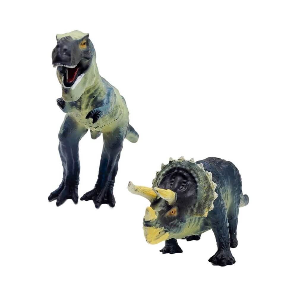 ANIMAL DE VINIL DINOSSAURO VB344/VB345 DINOSSAURO MEDIO DE VINIL VB344/VB345, DINOSSAURO, REX, TRICERATOPS, PLASTICO, VINIL, BRINQUEDO, INFANTIL Brinquedos