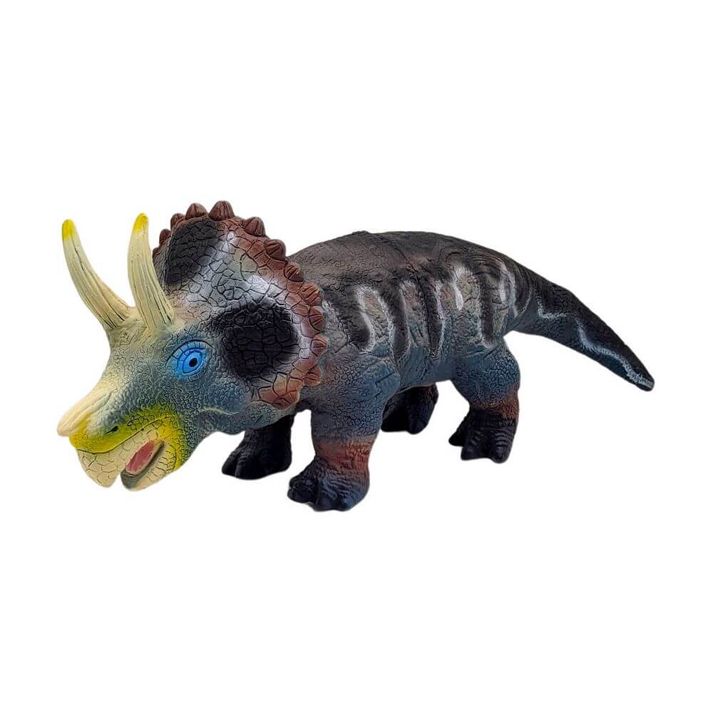 ANIMAL DE VINIL COLECAO TRICERATOPS 38X14CM VB404 TRICERATOPS DE VINIL VB404, TRICERATOPS, TRICERATOPS DE VINIL, DINO, DINOSSAURO, DINO DE VINIL, BRINQUEDO DINO, BRINQUEDOS Brinquedos