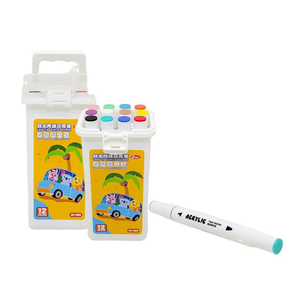 CANETA HIDROCOR NA CAIXA 12PCS 2 PONTAS XZ-1701 CJ. CANETA GEL HIDROCOR 12PCS XZ-1701, CANETA, CONJUNTO CANETAS, CANETA GEL, CANETA GEL HIDROCOLOR, CONJUNTO CANETA GEL, CANETAS DE COLORIR, ESCOLA, PAPELARIA Material Escolar e Papelaria