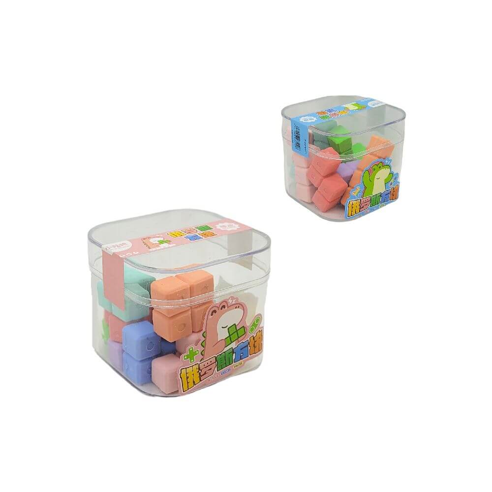 BORRACHAS DECORADAS TETRIS 5,5CM XGD-9970 KIT BORRACHAS TETRIS XGD-9970, BORRACHA, KIT BORRACHA, BORRACHA TETRIS, BORRACHA LUDICA, ESCOLA, PAPELARIA Material Escolar e Papelaria