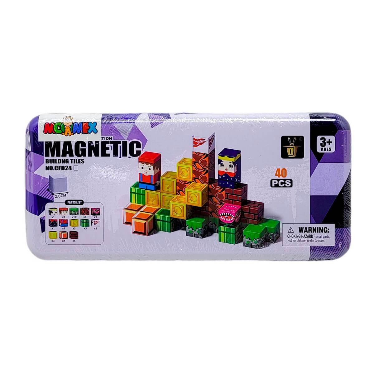 BLOCOS P/ MONTAR MAGNETICOS 40PCS NA LATA 21X10CM MC-7388 BLOCOS P/ MONTAR MAGNET. 40PCS MC-7388, BLOCOS PARA MONTAR, LEGO, MINECRAFT, BLOCOS MAGNETICOS, BRINQUEDOS Brinquedos