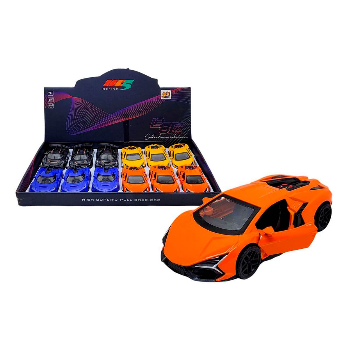 CARRO A FRICCAO DE METAL SPORT 12CM XZ-2614 CARRO SPORT PULLBACK XZ-2614, CARRO, CARRINHO, CARRO SPORT, LAMBORGHINI, PULLBACK, BRINQUEDOS Brinquedos