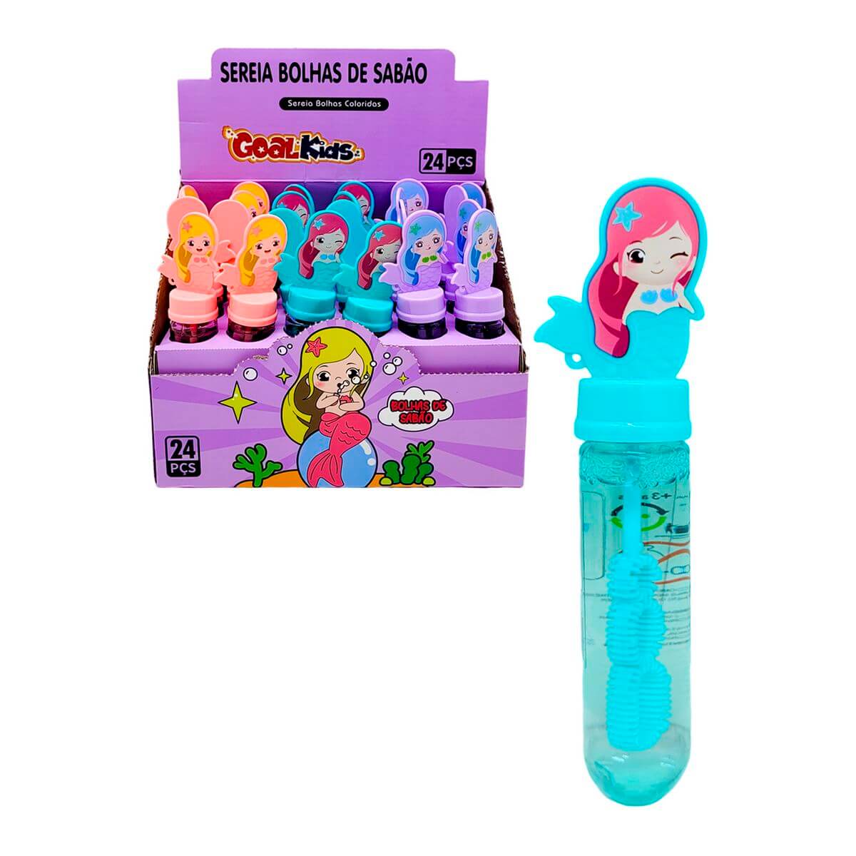 BOLHA DE SABAO 14CM SEREIA GK1909 MINI BOLHA DE SABAO SEREIA GK1909, BOLHA DE SABAO, MINI BOLHA, SEREIA, BRINQUEDOS Brinquedos