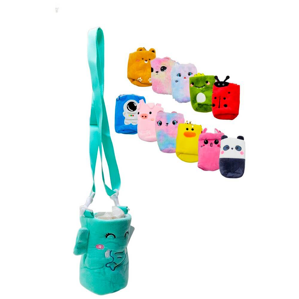 PORTA GARRAFA PELUCIA 17CM HB62529 PORTA GARRAFA PELUCIA HB62529, PORTA GARRAFA, PORTA GARRAFA DE PELUCIA, PORTA GARRAFA ANIMAL, PORTA GARRAFA DE OMBRO Cozinha