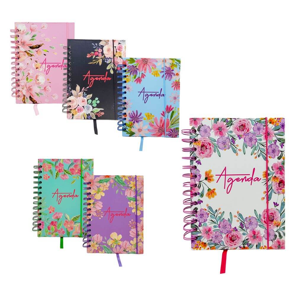 AGENDA PERMANENTE 160FLS AG25058 AGENDA PERMANENTE 160FLS AG25058, AGENDA, AGENDA PERSONALIZADA, AGENDA DE FLOR, AGENDA 160 FOLHAS, AGENDA DECORATIVA, PAPELARIA Material Escritório