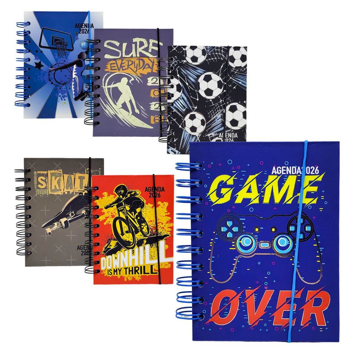 AGENDA 2026 129X179MM 168FLS AG26028 AGENDA 2026 129X179MM 168FLS AG26028, AGENDA, 2026, AGENDA ESPORTE, AGENDA GAMER, 168 FOLHAS, ESCOLA, PAPELARIA Material Escritório