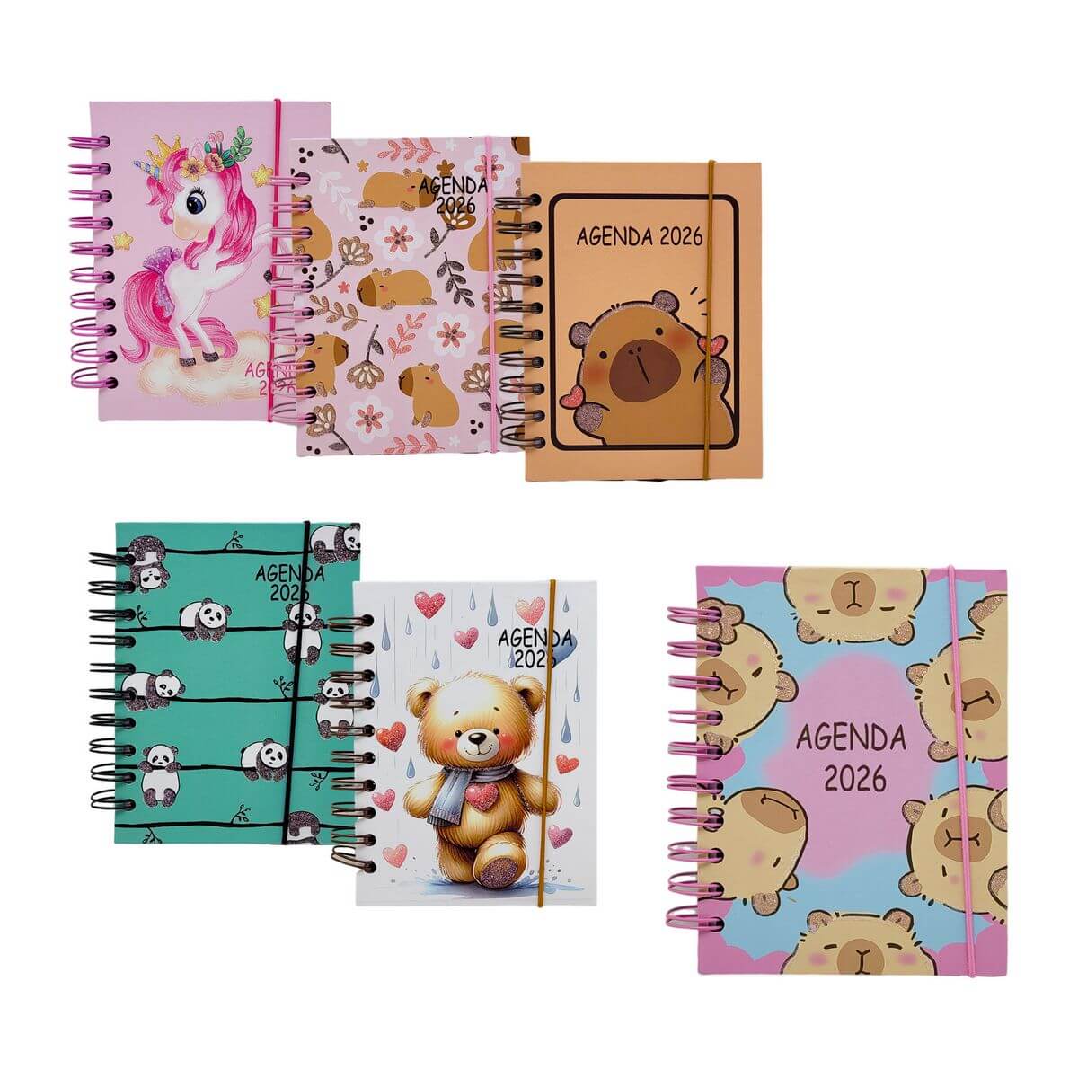 AGENDA 2026 129X179MM 168FLS AG26030 AGENDA 2026 129X179MM 168FLS AG26030, AGENDA, 2026, AGENDA ANIMAL, ANIMAIS DIVERSOS, 168 FOLHAS, ESCOLA, PAPELARIA Material Escritório