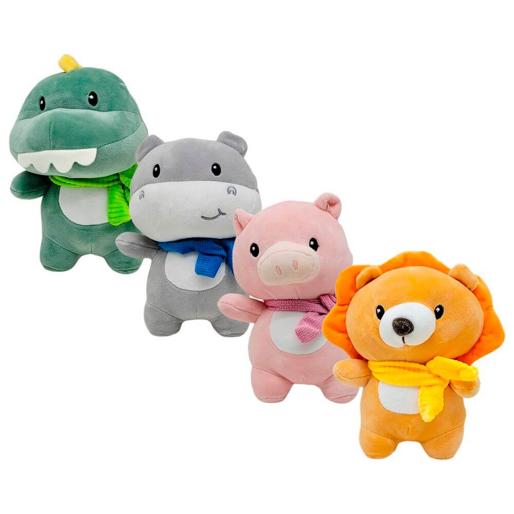 PELUCIA ANIMAIS DIVERSOS 24CM FE7398 PELUCIA ANIMAIS DIVERSOS FE7398, PELUCIA, ANIMAIS DIVERSOS, PELUCIA ANIMAL, ANIMAIS COM CACHECOL, PELUCIA ANIMAIS CACHECOL Brinquedos