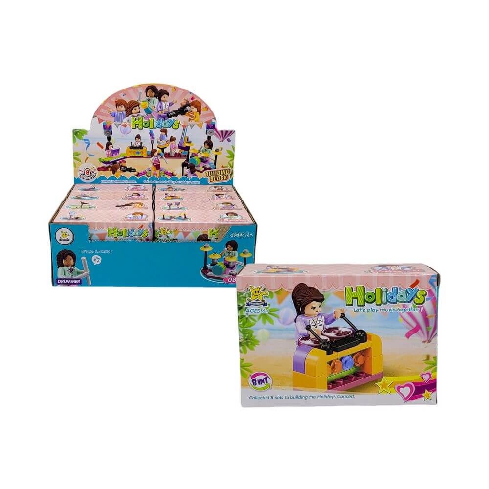 BLOCO P/ MONTAR HOLIDAYS 12X8CM JRF-10.0769 BLOCOS DE MONTAR MENINAS JRF-10.0769, BLOCOS DE MONTAR, LEGO, BLOCOS DE MONTAR MENINAS, LEGO MENINAS, BLOCOS DE MONTAR HOLIDAYS, BRINQUEDOS Brinquedos