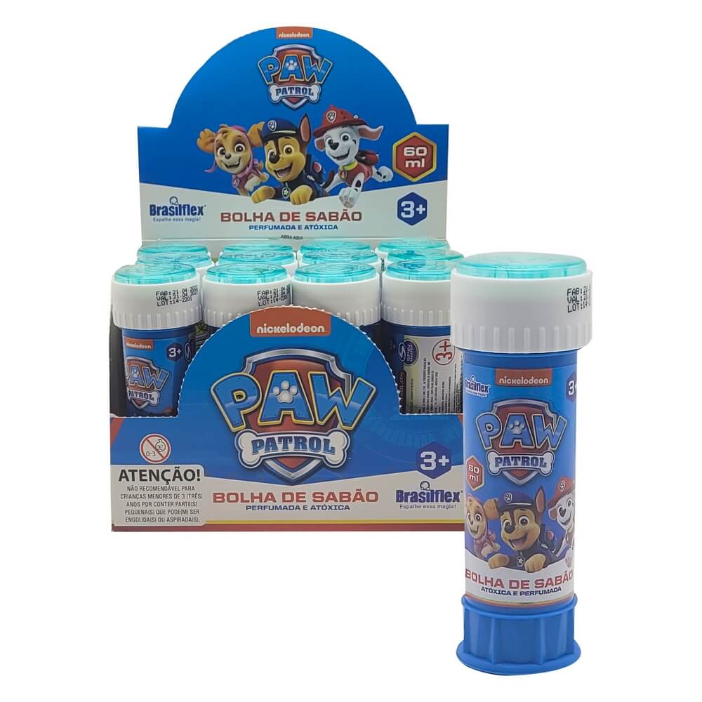 BOLHA DE SABAO 60ML PAW PATROL 834924 BOLHA DE SABAO 60ML PAW PATROL 834924, BOLHA DE SABAO 60ML, BOLHA SABAO PLASTICO, BOLHA SABAO PATRULHA CANINA, BOLHA SABAO, BOLINHA SABAO, BOLHA Brinquedos