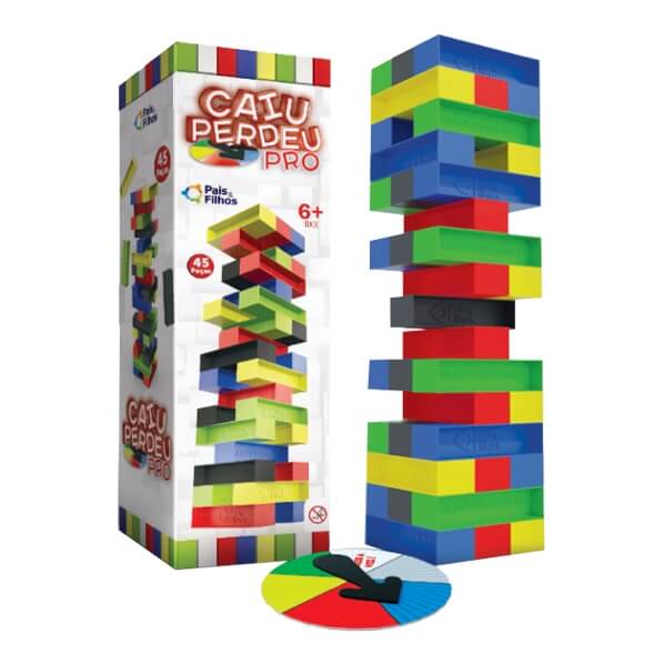 JOGO TORREMOTO CAIU PERDEU PRO 45PCS 790694 CAIU PERDEU PRO 45PCS 790694, CAIU PERDEU, JOGO, JENGA, CAIU PERDEU PRO, JOGO PAIS E FILHOS, JOGO DE BLOCOS Brinquedos