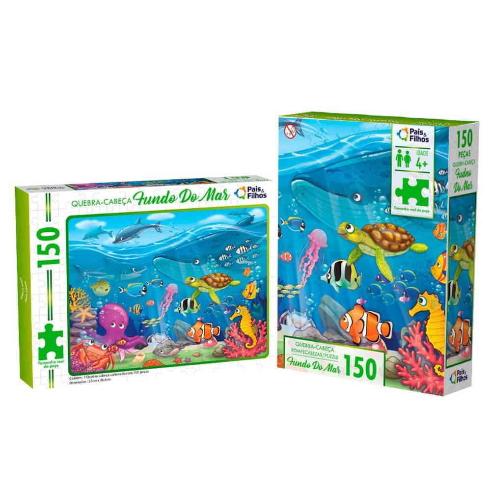 QUEBRA CABECA 150PCS FUNDO MAR 791827-1 JG. QUEBRA CABECA FUNDO MAR 791827-1, JOGO DE QUEBRA CABECA, QUEBRA CABECA, QUEBRA CABECA MAR, JOGO Brinquedos