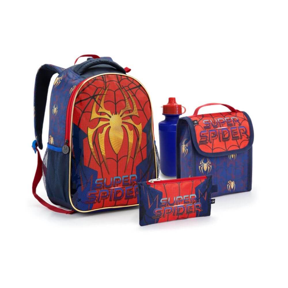 KIT MOCHILA COSTAS 5PCS SPIDER MI41379 KIT MOCHILA SPIDER 5PCS MI41379, KIT HOMEM ARANHA, KIT SPIDER MAN, SPIDER MAN, KIT ESCOLAR, MOCHILA, KIT MOCHILA, MOCHILA PARA COSTAS Material Escolar e Papelaria