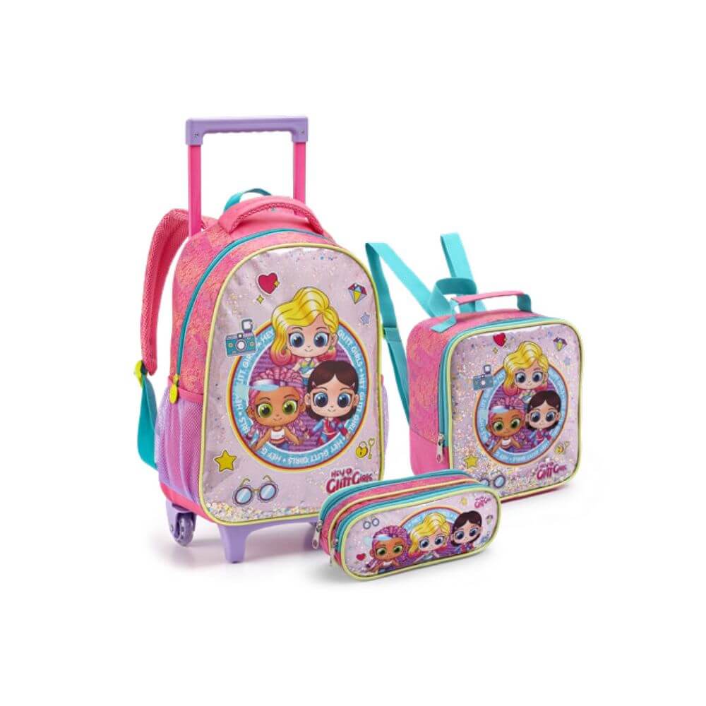 KIT MOCHILA FEM. GLITT GIRLS 3PCS MR41436 KIT MOCHILA GLITT GIRLS 3PCS MR41436, KIT MOCHILA, KIT MOCHILA LOL, MOCHILA INFANTIL FEMININA, MOCHILA LOL Material Escolar e Papelaria
