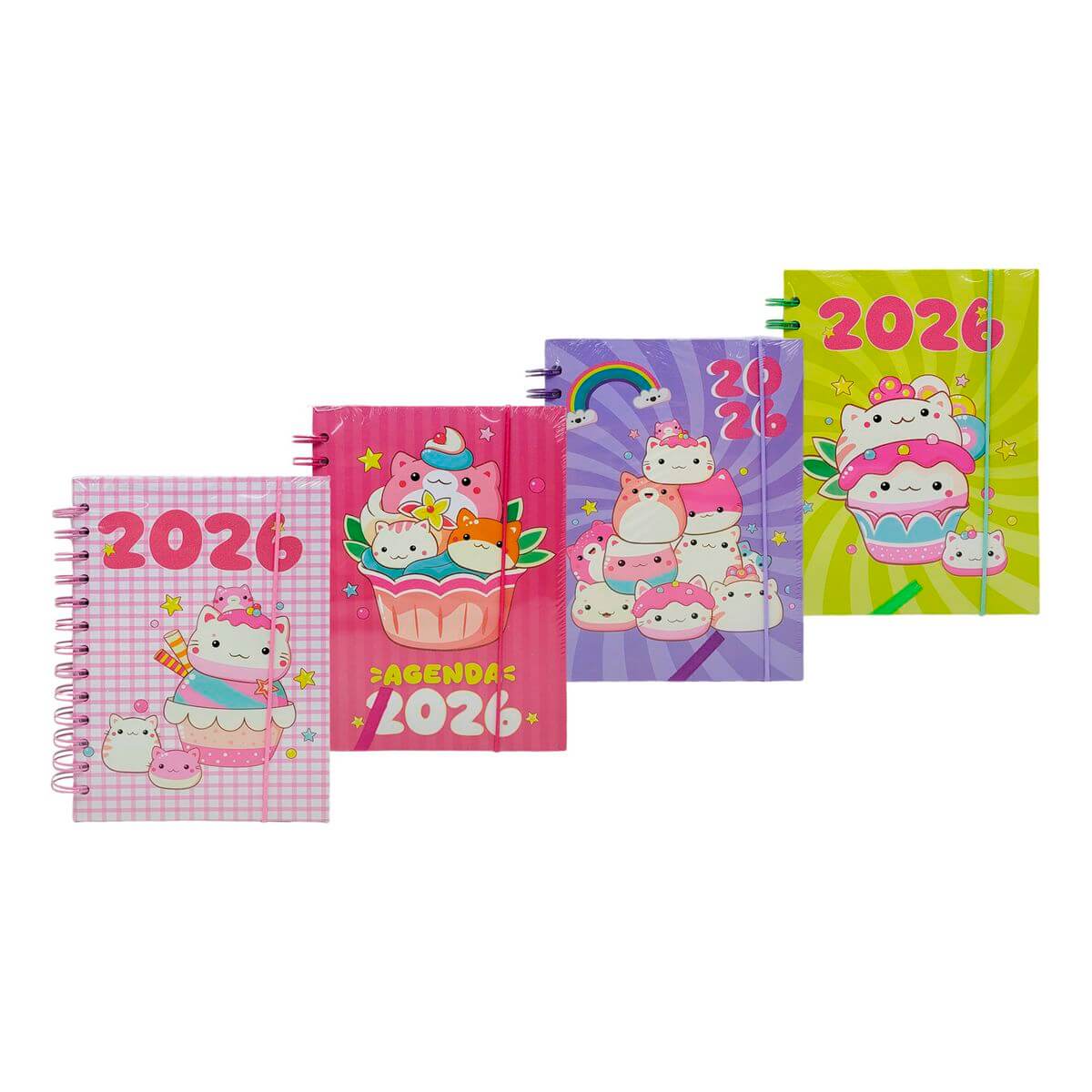 AGENDA 2026 13,7X18,7CM 168FLS RMT5724 AGENDA 2026 13,7X18,7CM 168FLS RMT5724, AGENDA, GATO, DOCES, 168 FOLHAS, 2026, ESCRITORIO, ESCOLA, PAPELARIA Material Escritório