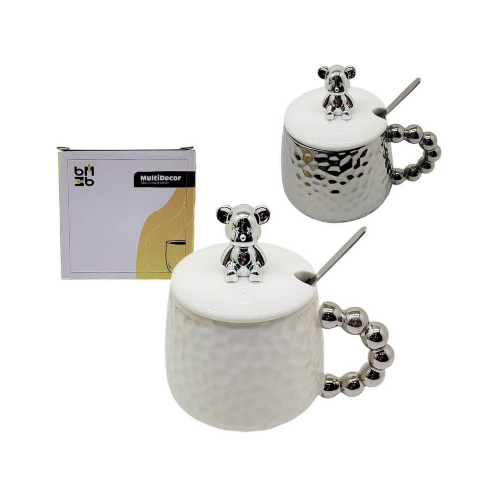 CANECA 3D URSO C/ TAMPA E COLHER WC410159 CANECA URSO WC410159, VASO, VASO CANECA, VASO URSO, CANECA URSO, VASO CANECA URSO, CANECA VASO URSO, URSINHO Cozinha