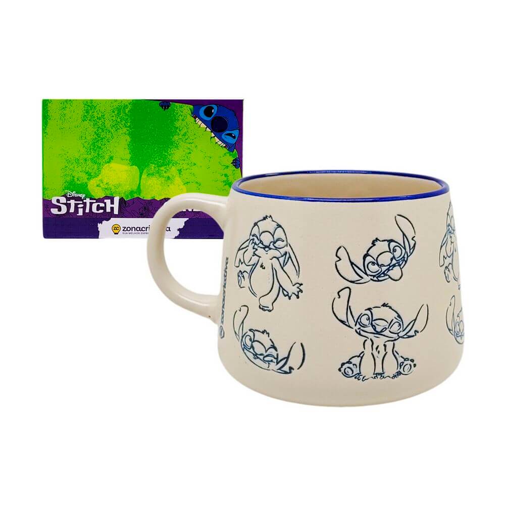CANECA ZC 500ML STITCH 10025604 CANECA CERAMICA STITCH 500ML 10025604, CANECA, CANECA DE CERAMICA, CANECA 500ML, CANECA STITCH, STITCH, DISNEY Cozinha