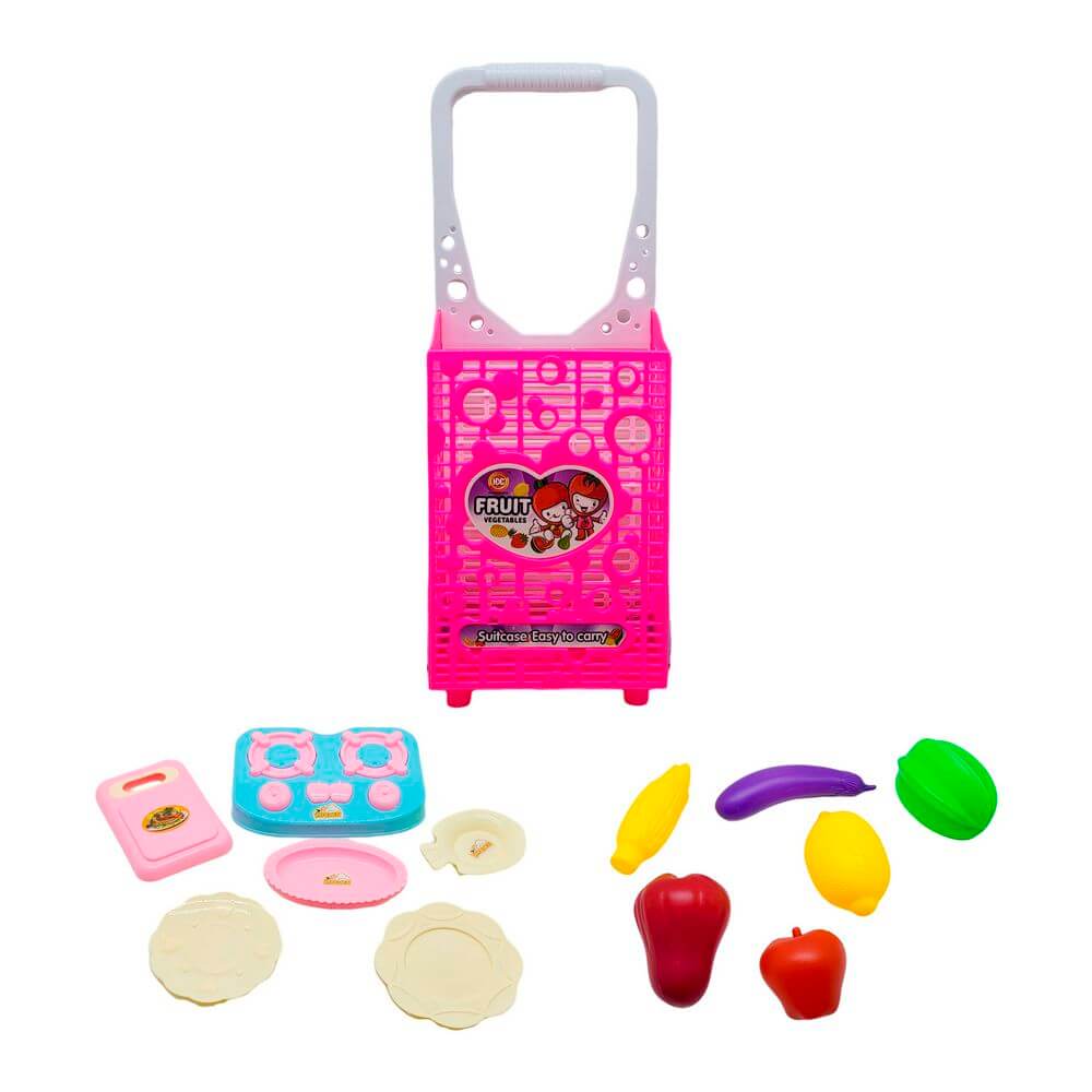 KIT COZINHA CARRINHO DE FEIRA 46X16CM JR1372 BRINQUEDO CARRINHO DE COMPRAS JR1372, CARRINHO, CARRINHO DE COMPRAS, BRINQUEDO CARRINHO, COMIDINHAS, TALHER DE BRINQUEDO, BRINQUEDOS Brinquedos