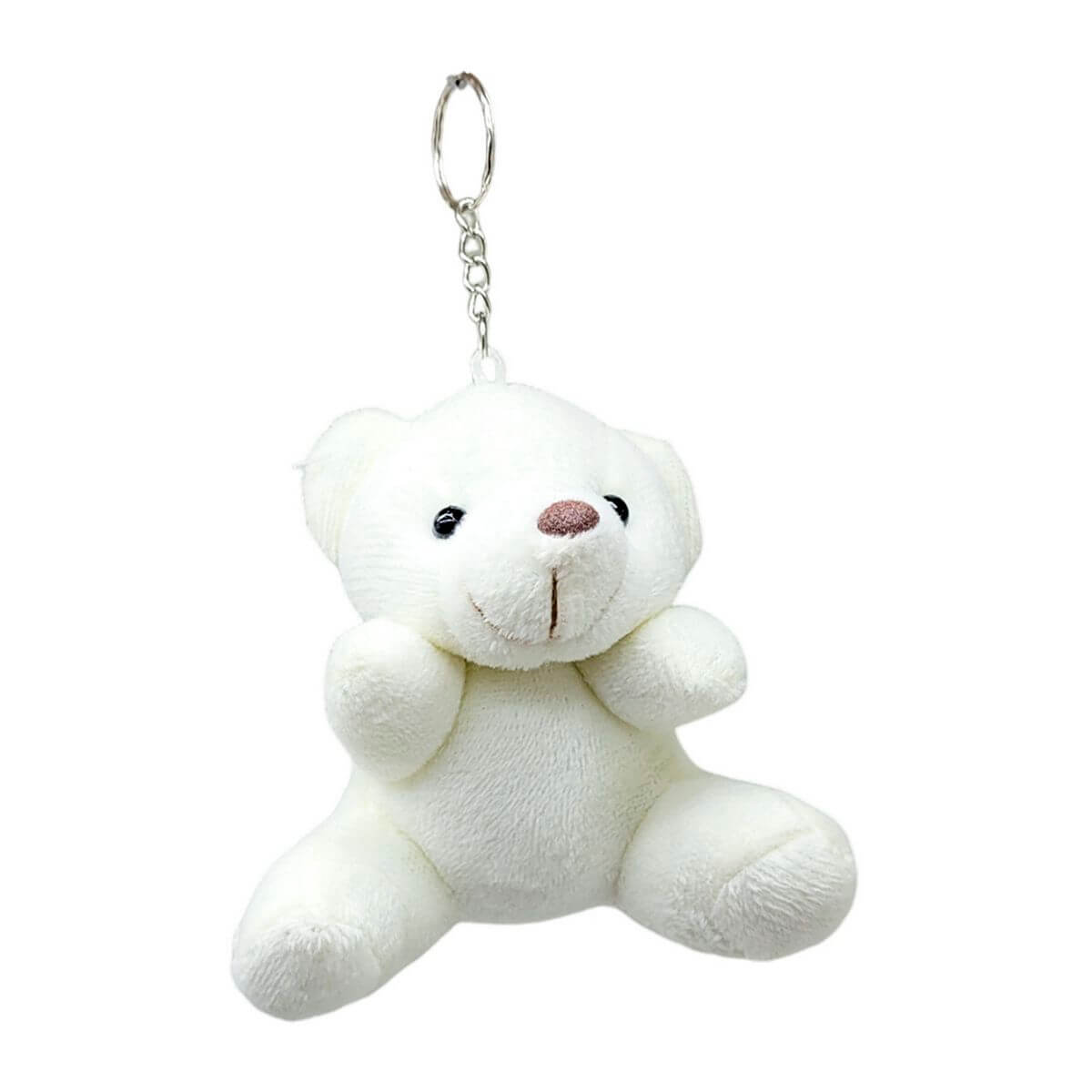 CHAVEIRO URSO BRANCO C/ LACO F1300140 CHAVEIRO URSO BRANCO C/ LACO F1300140, PELUCIA, CHAVEIRO, URSO BRANCO, URSINHO, PELUCIA CHAVEIRO, PRESENTE Decoracao e Presentes