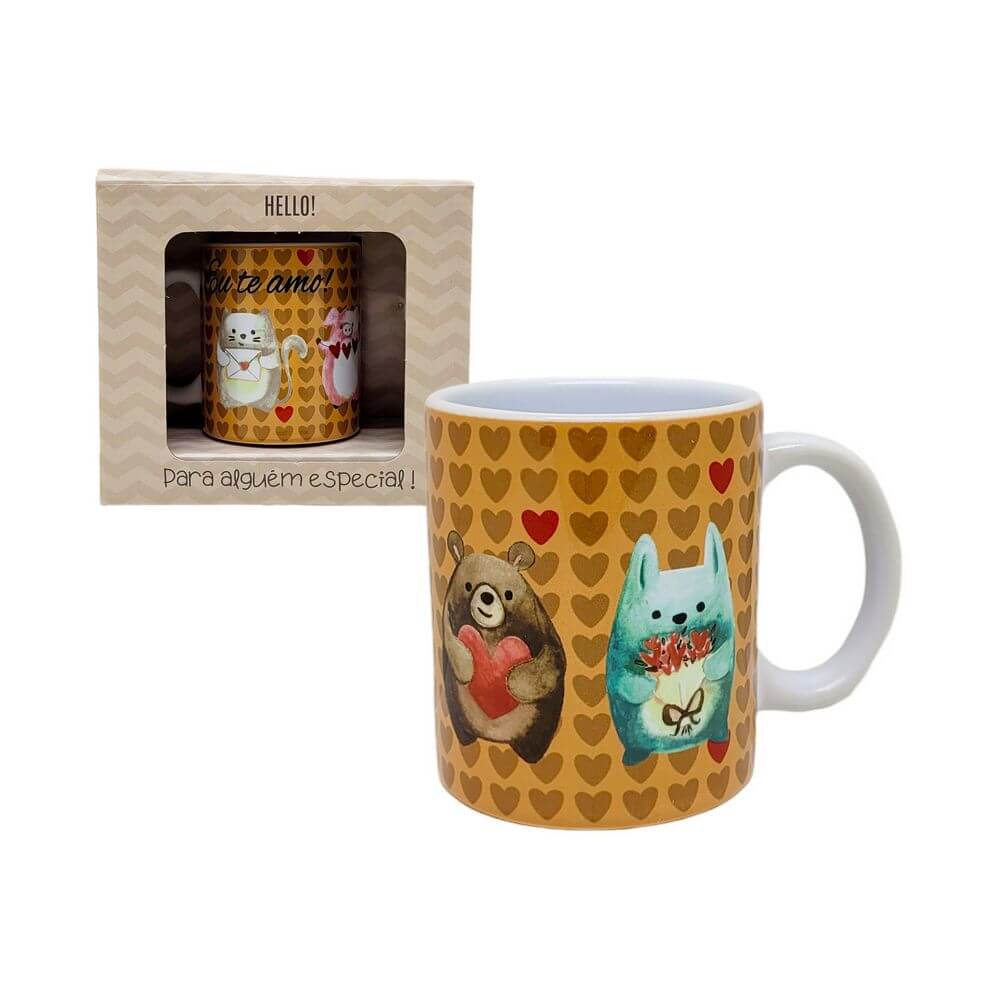 CANECA GM EU TE AMO N1-3 CANECA CERAM. ANIMAIS EU TE AMO N1-3, CANECA CERAMICA ANIMAIS, CANECA CERAMICA EU TE AMO, CANECA CERAMICA DECORADA, CANECA CERAMICA Cozinha