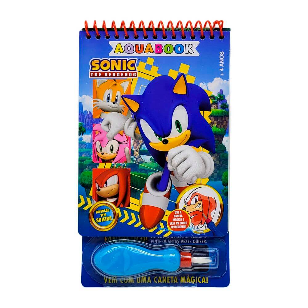 AQUABOOK SONIC 012-1 AQUABOOK SONIC 012-1, AQUABOOK, AQUABOOK SONIC, LIVRO, LIVRO PARA COLORIR, SONIC, BRINQUEDOS Brinquedos